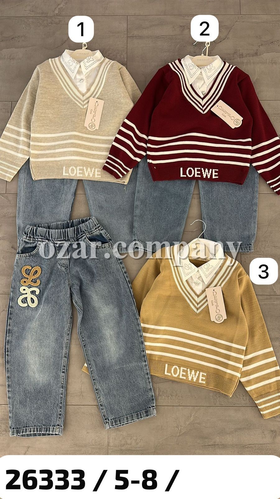 Костюм Тройка Для Девочки Deppo (5-6-7-8лет) 