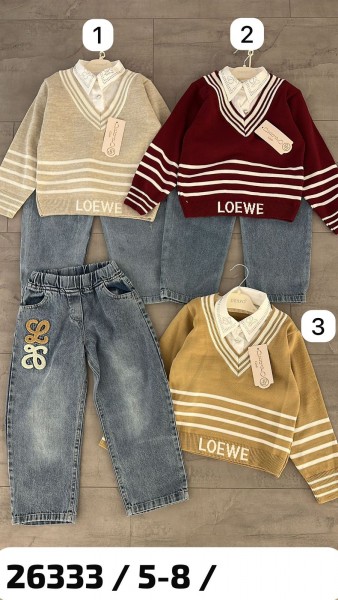 Костюм Тройка Для Девочки Deppo (5-6-7-8лет) 