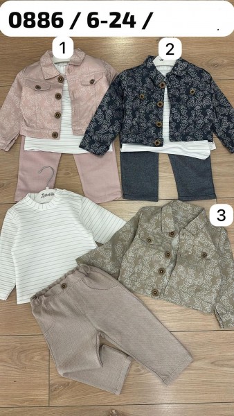 Костюм Тройка Для Девочки Bebelink (6-9/9-12/12-18/18-24мес.)