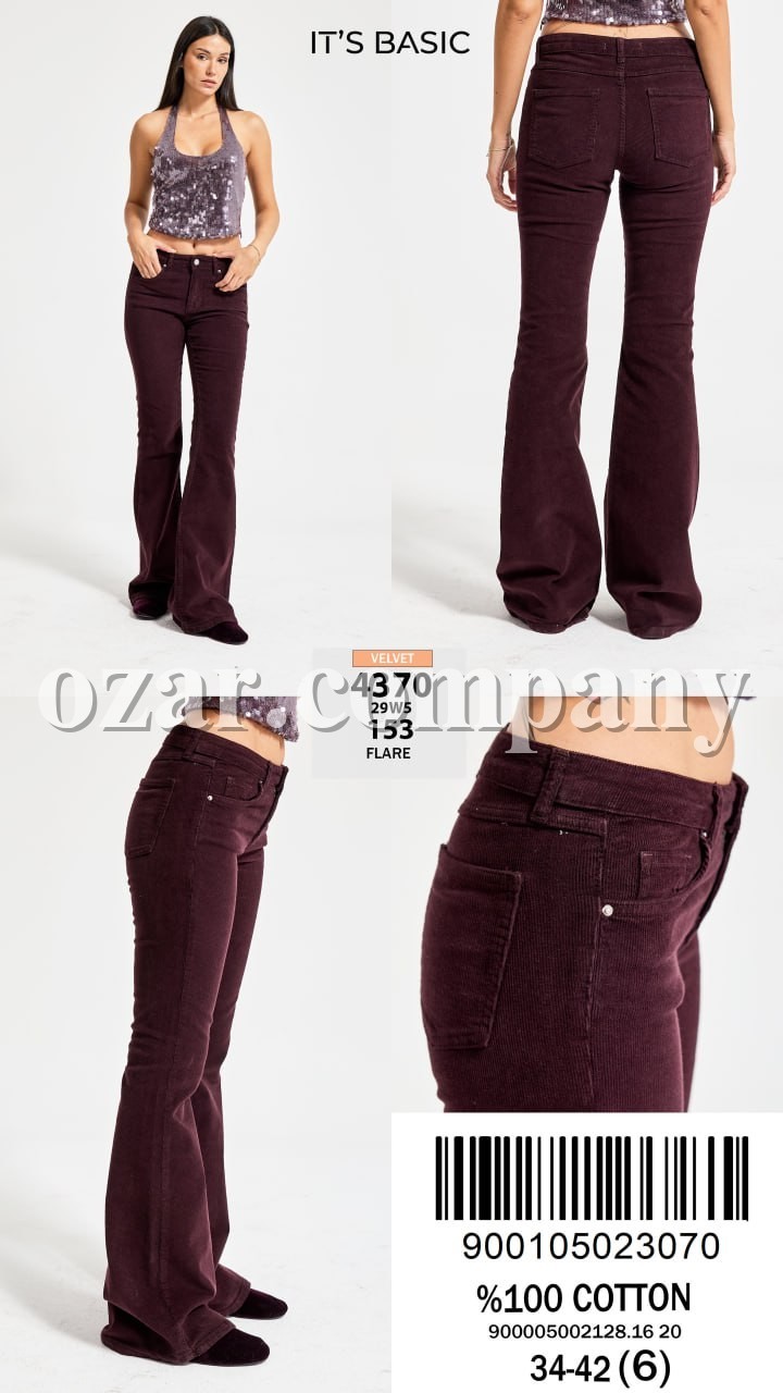 Женские Вельветовые Джинсы ITS Basic  