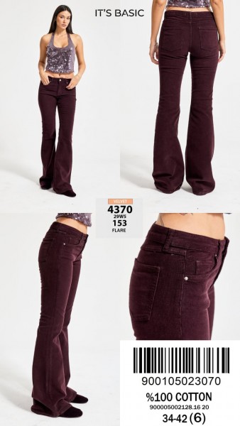 Женские Вельветовые Джинсы ITS Basic  