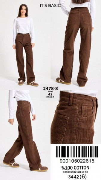 Женские Вельветовые Джинсы ITS Basic  