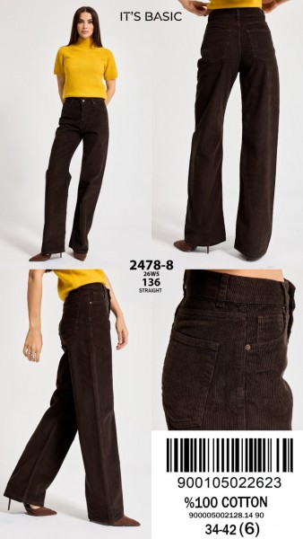 Женские Вельветовые Джинсы ITS Basic  