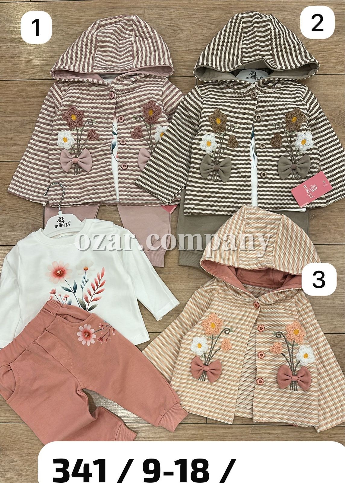 Костюм Тройка Для Девочки Buseli (9-12-18мес.)