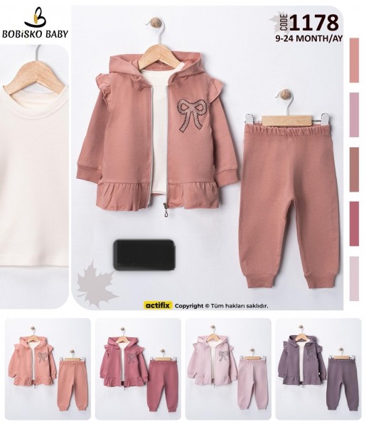 Костюм Тройка Для Девочки Bobisko (9-12-18-24мес.)