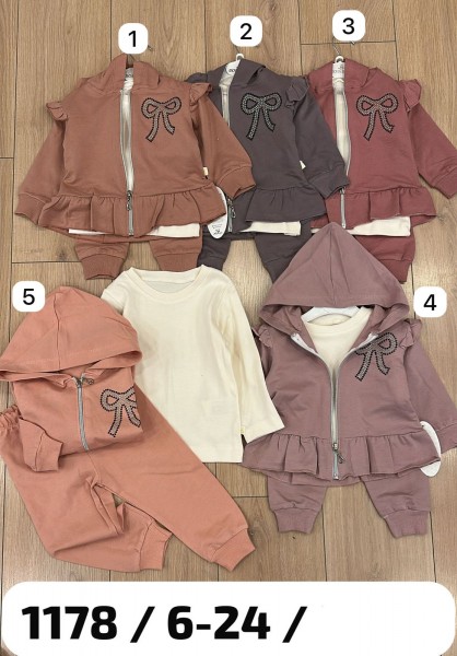 Костюм Тройка Для Девочки Bobisko (9-12-18-24мес.)