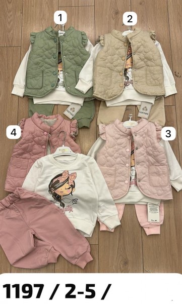 Костюм Тройка Для Девочки Partner (2-3-4-5лет)