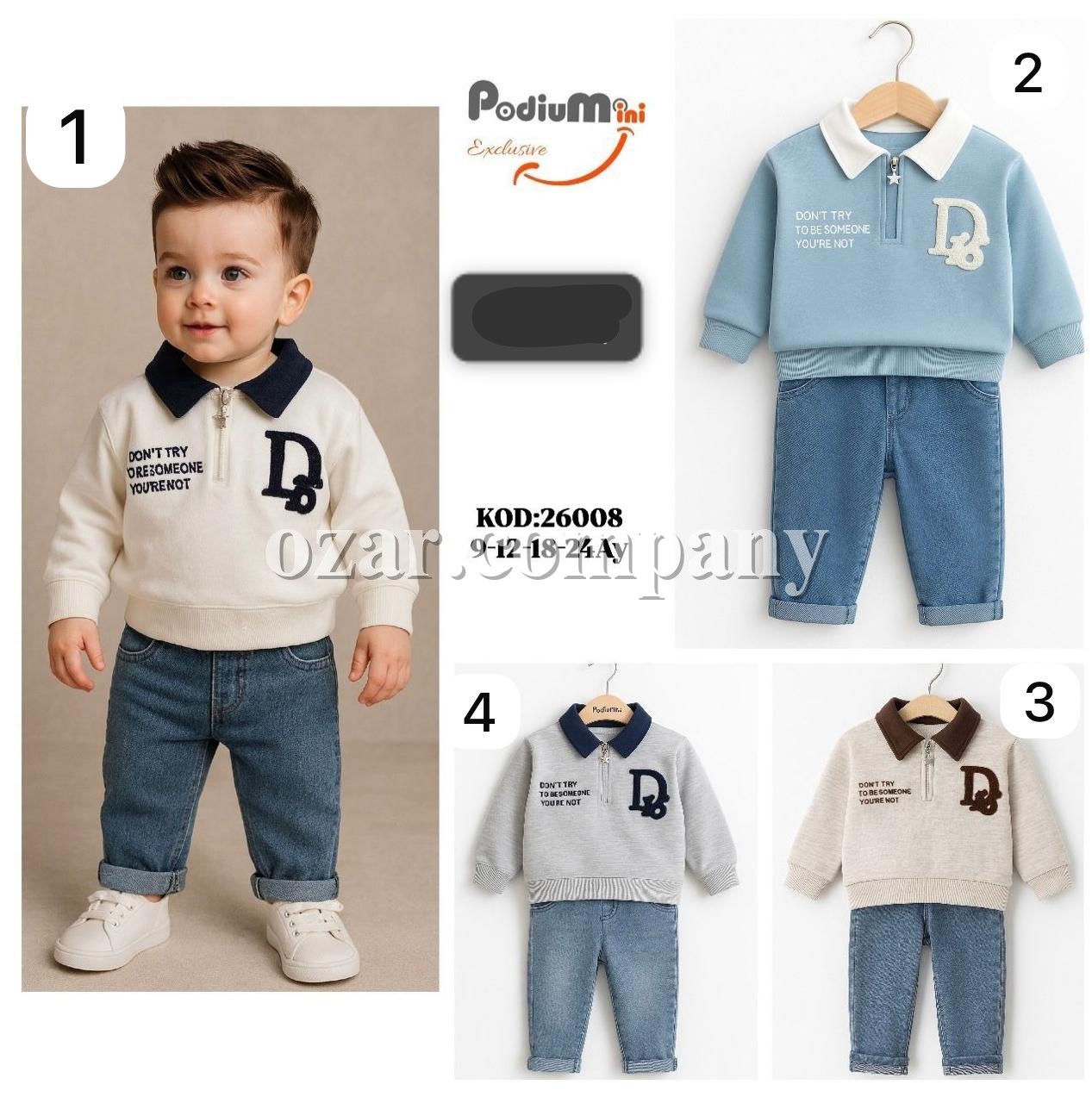 Костюм Тройка Для Мальчика PodiuMini (9-12-18-24мес.)