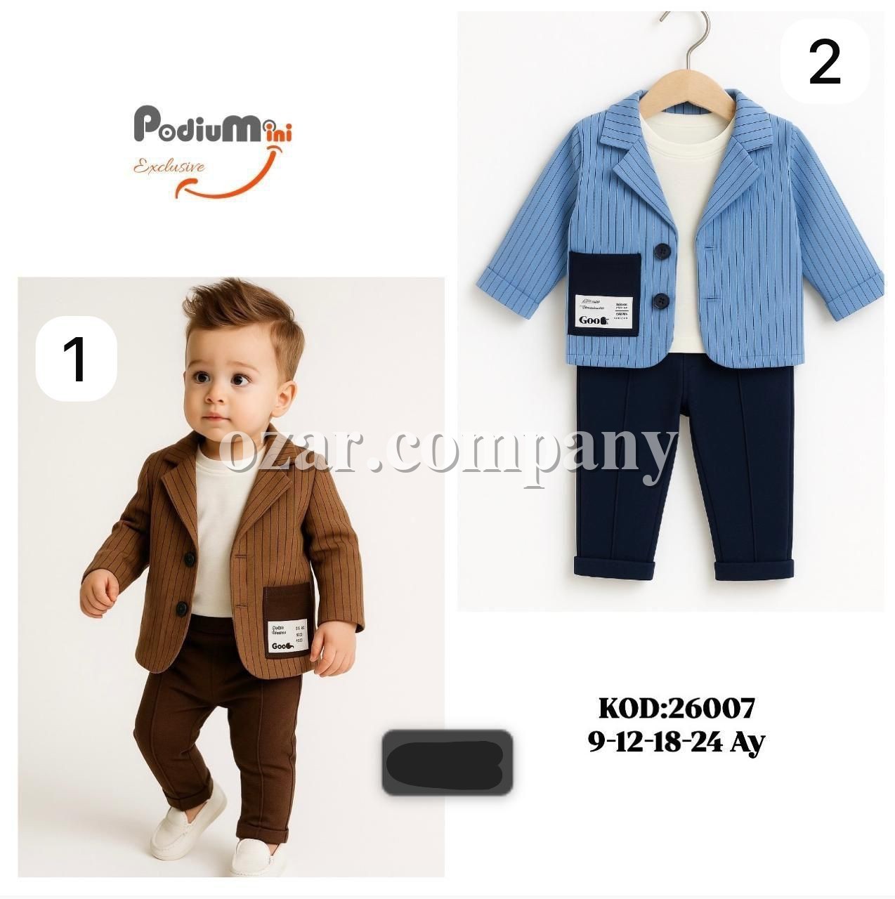 Костюм Тройка Для Мальчика PodiuMini (9-12-18-24мес.)