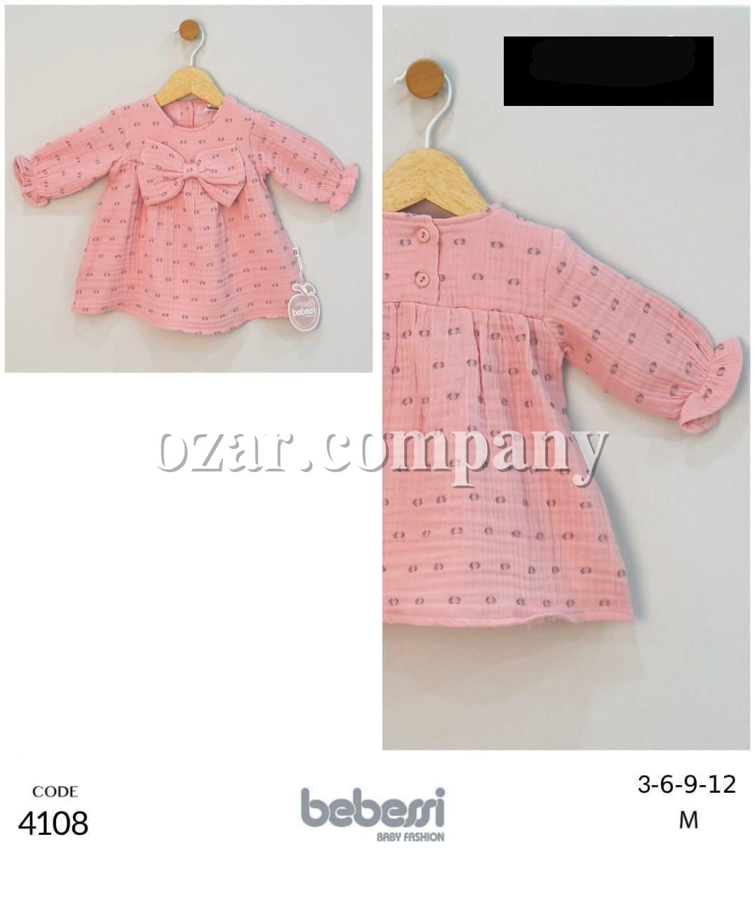 Муслиновое Платье Для Девочки Bebessi (3-6-9-12мес.)