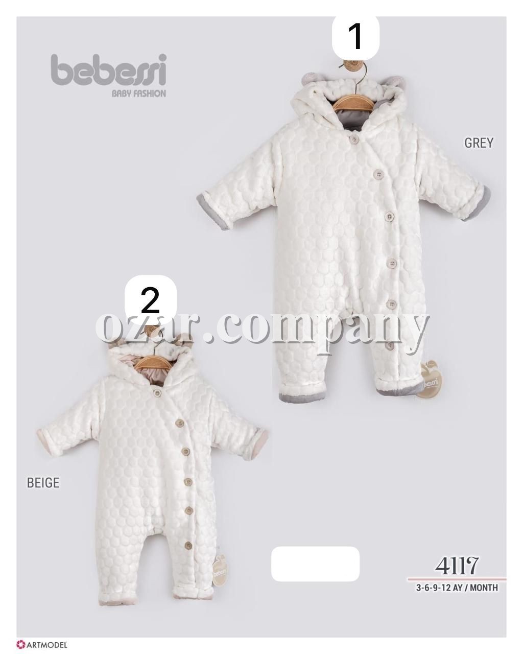 Утеплённый Человечек Для Новорождённых Bebessi (3-6-9-12мес.)