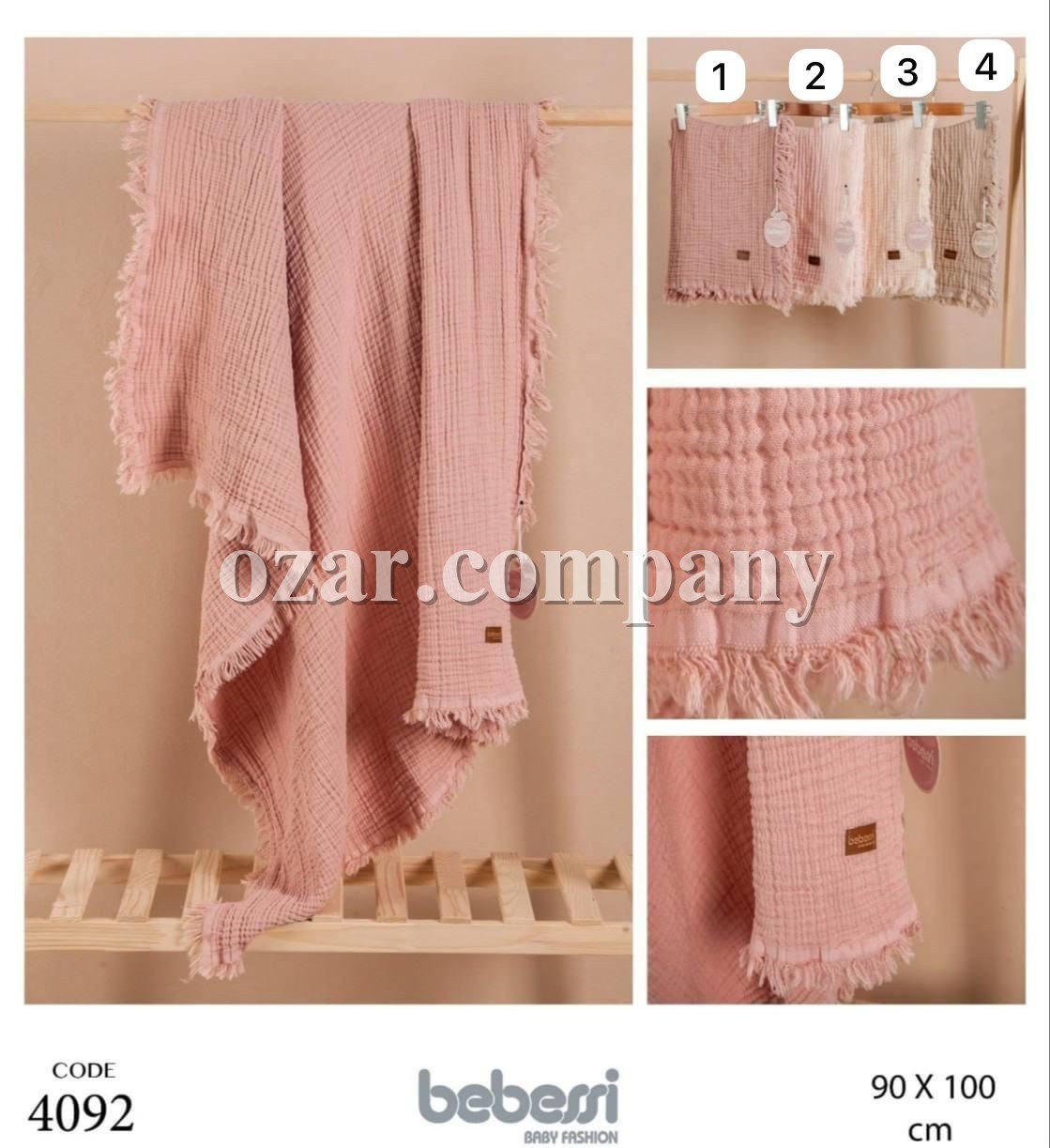 Муслиновая Пелёнка Для Новорождённых Bebessi (90*100см)