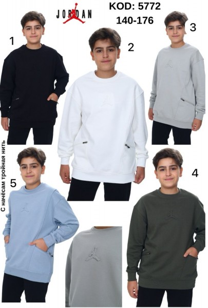 Брендовый Свитшот Тринитка На Флисе Для Мальчика (10-12-14-16лет) 