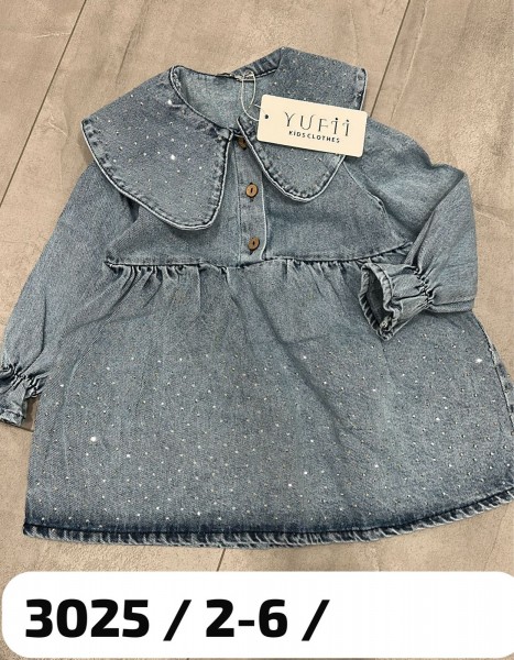 Джинсовое Платье Для Девочки Yufii (2-3-4-5-6лет) 