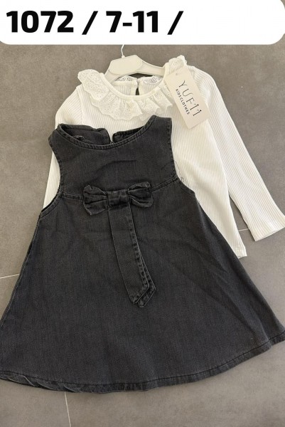 Джинсовый Сарафан Для Девочки Yufii (7-8-9-10-11лет)