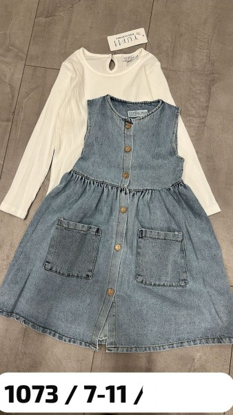 Джинсовый Сарафан Для Девочки Yufii (7-8-9-10-11лет)