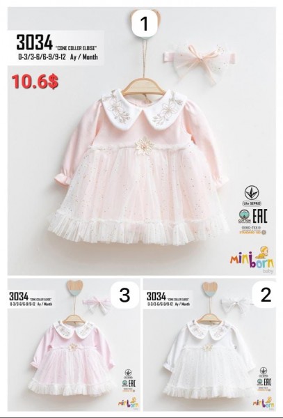 Платье Для Девочки Mini Born (0-3/3-6/6-9/9-12мес.)