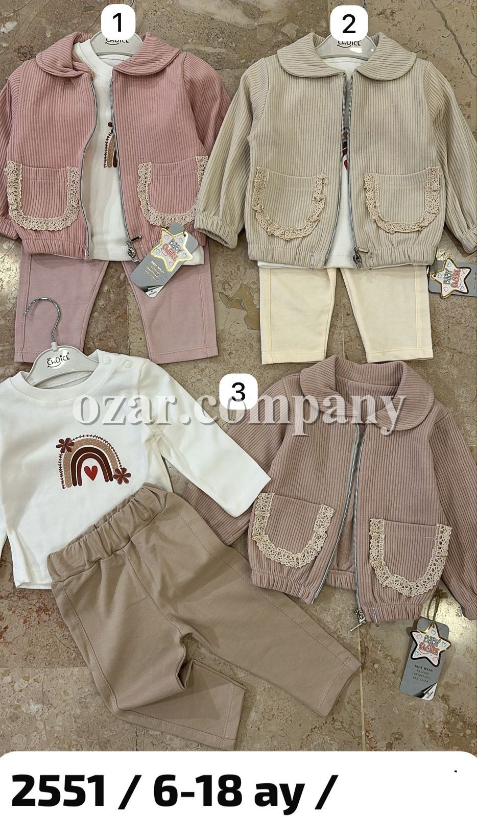 Костюм Тройка Для Девочки Choice (6-9-12-18мес.)