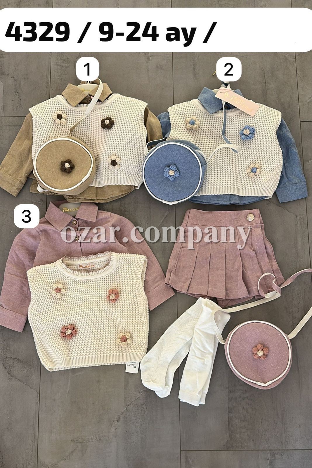 Костюм Тройка Для Девочки Miss Pallone (9-12-18-24мес.)