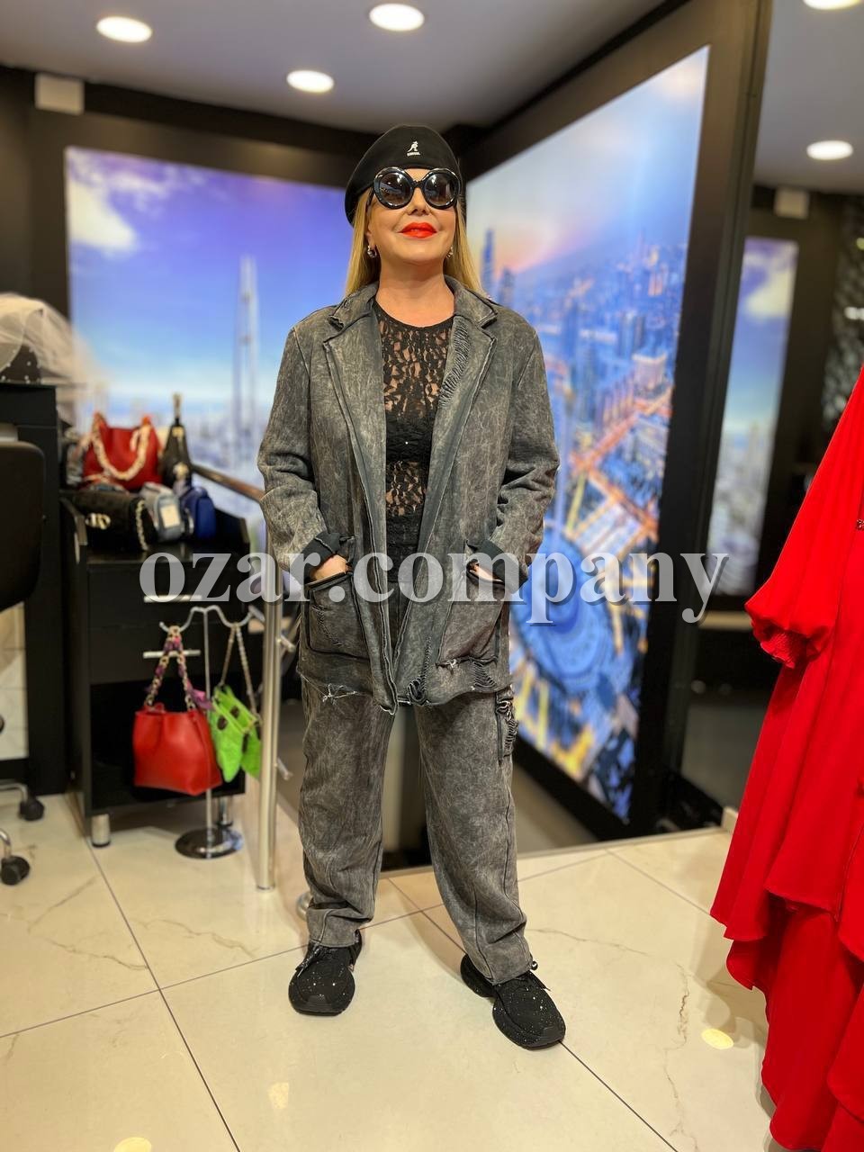 Женский Джинсовый Костюм Iness (Большие размеры)