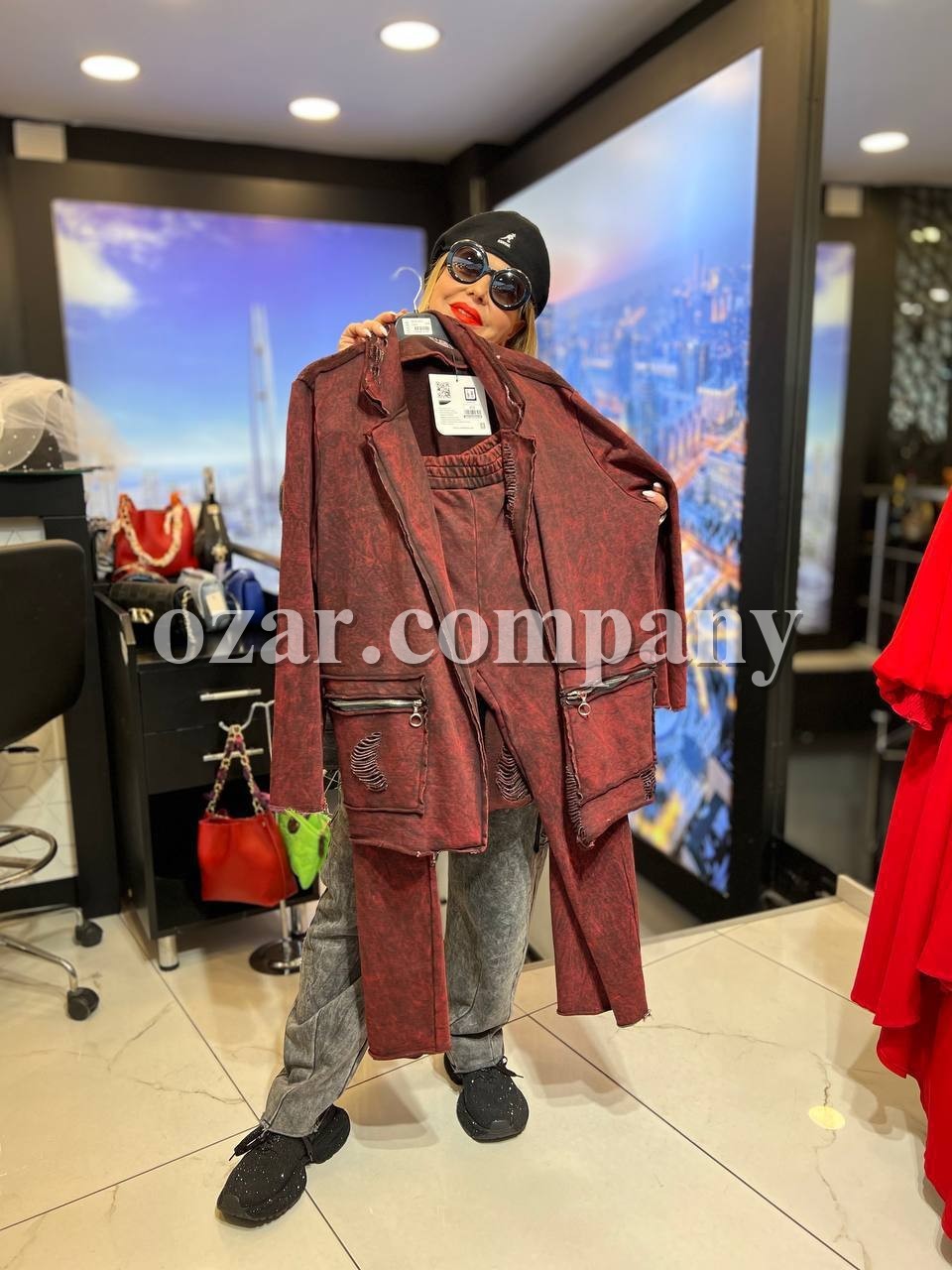 Женский Джинсовый Костюм Iness (Большие размеры)