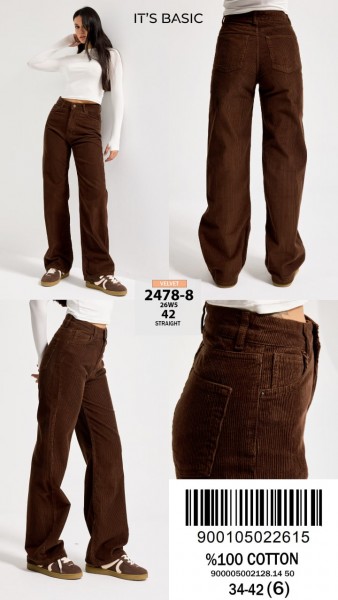 Женские Вельветовые Джинсы ITS Basic  