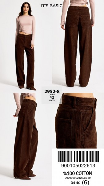 Женские Вельветовые Джинсы ITS Basic  