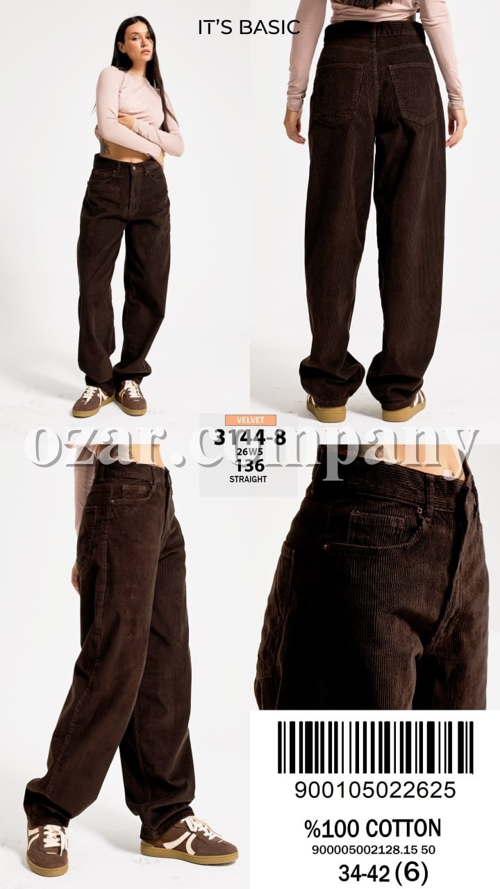 Женские Вельветовые Джинсы ITS Basic  