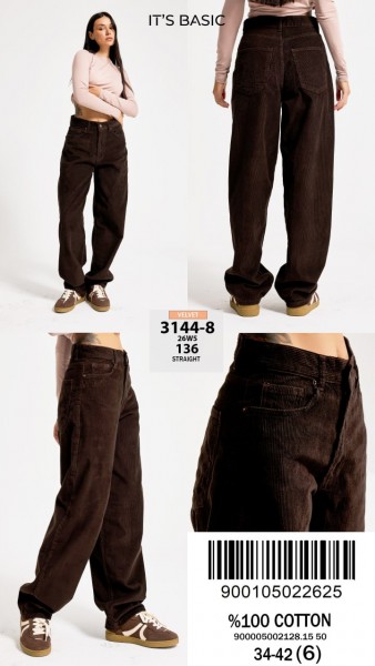 Женские Вельветовые Джинсы ITS Basic  