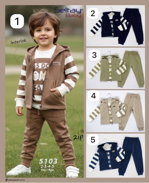 Костюм Тройка Двунитка Для Мальчика Seltay Baby (2-3-4-5лет)