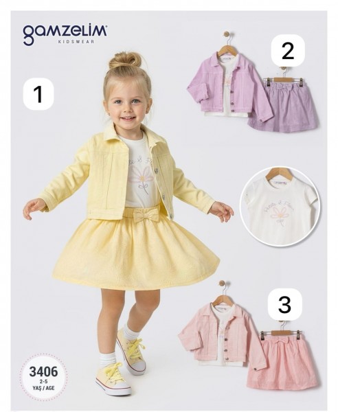 Костюм Тройка Для Девочки Gamzelim (2-3-4-5лет)