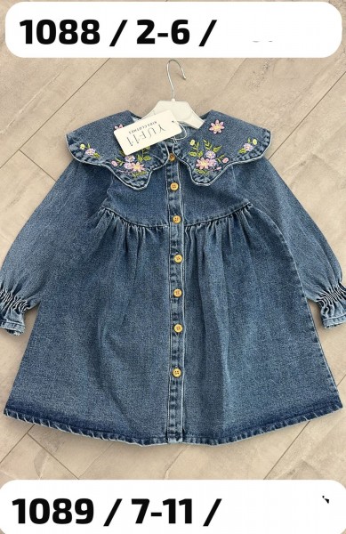 Джинсовое Платье Для Девочки Yufii (2-3-4-5-6лет) 