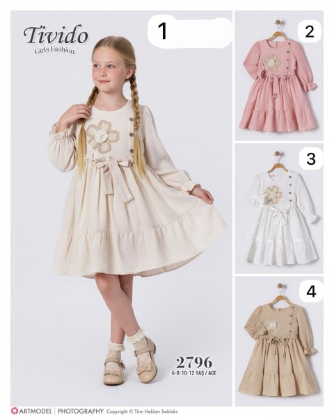 Муслиновое Платье Для Девочки Tivido (6-8-10-12лет)