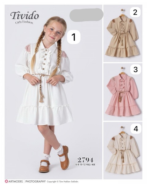 Муслиновое Платье Для Девочки Tivido (6-8-10-12лет)