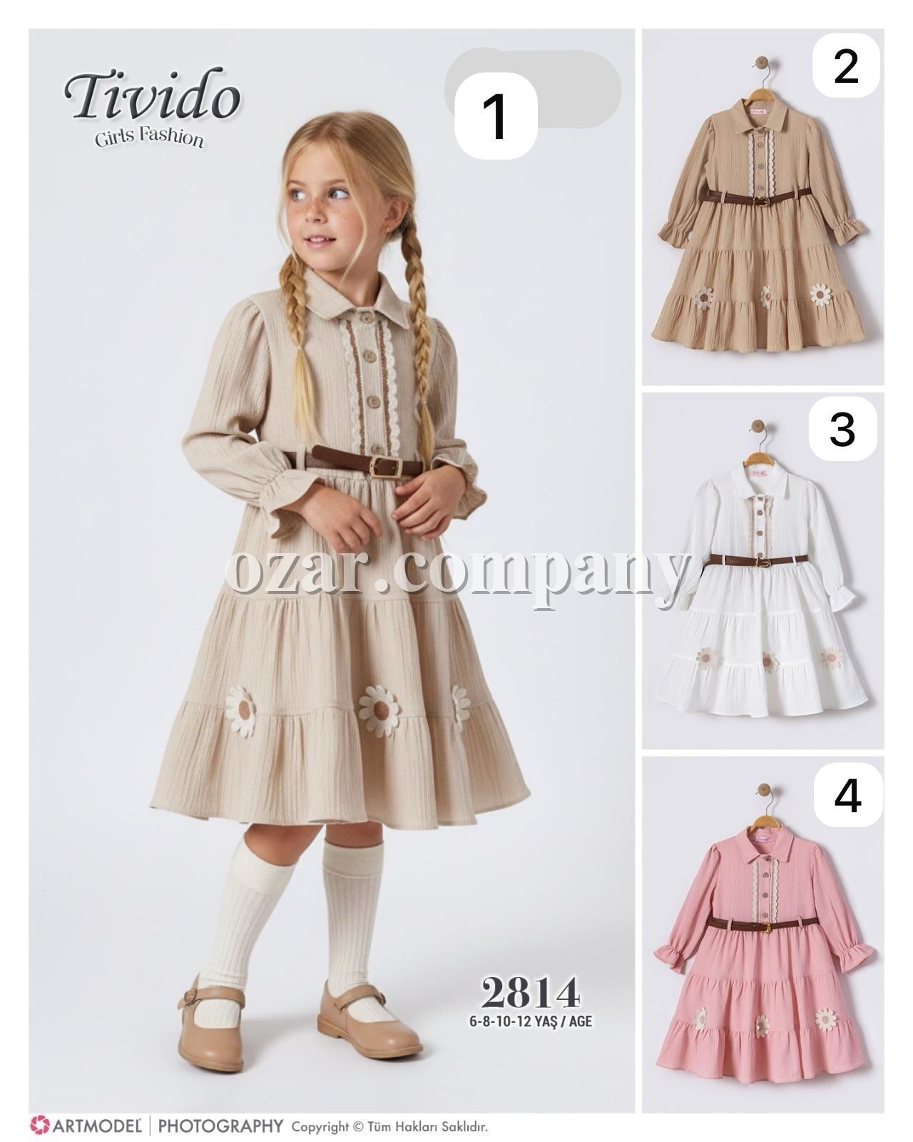 Муслиновое Платье Для Девочки Tivido (6-8-10-12лет)