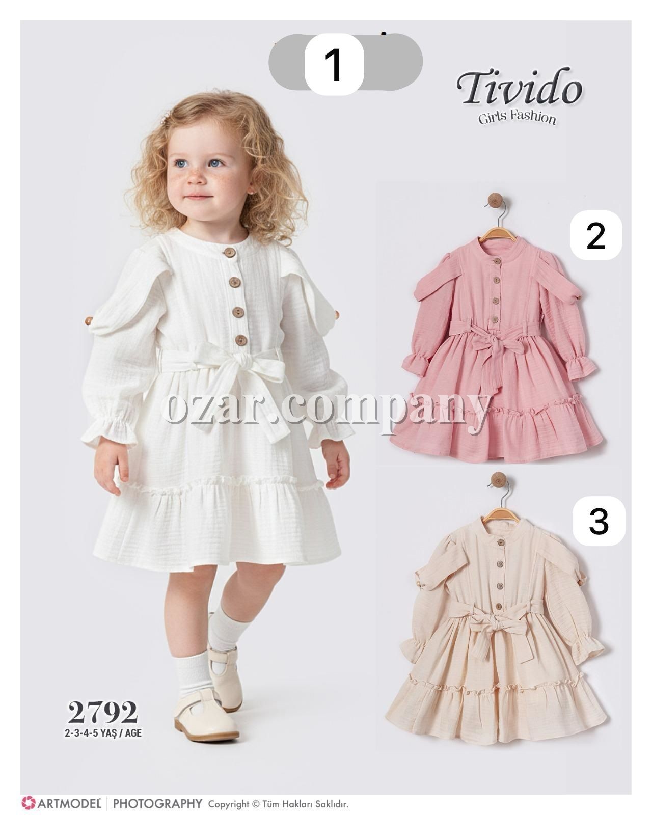 Муслиновое Платье Для Девочки Tivido (2-3-4-5лет)