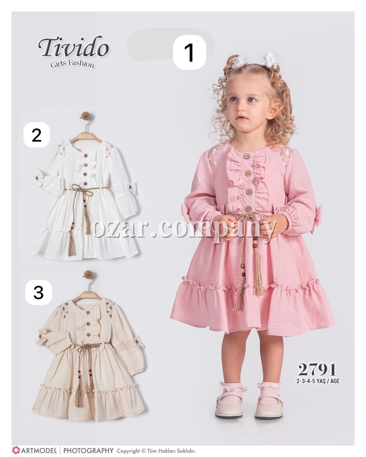 Муслиновое Платье Для Девочки Tivido (2-3-4-5лет)