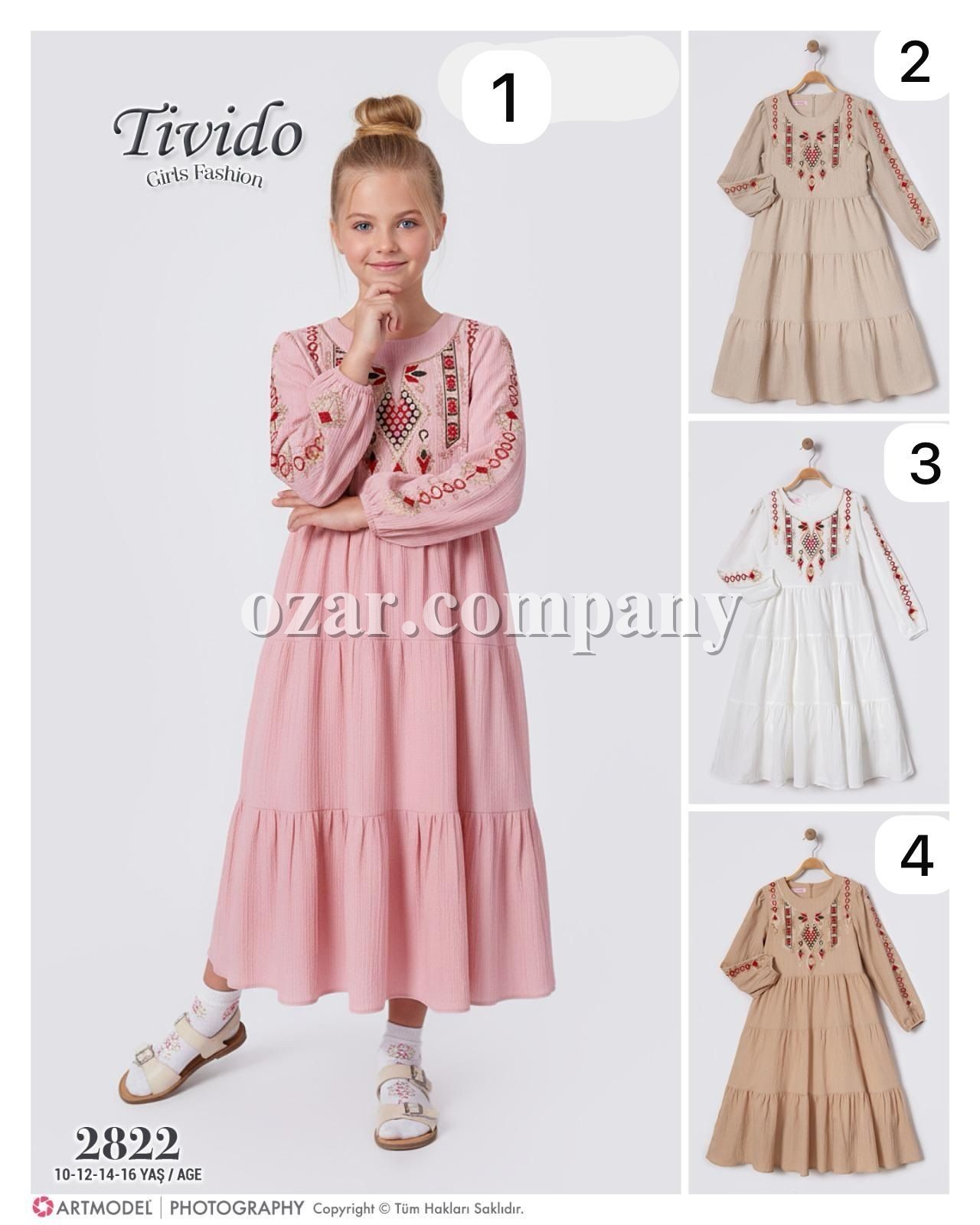 Муслиновое Платье Для Девочки Tivido (10-12-14-16лет)