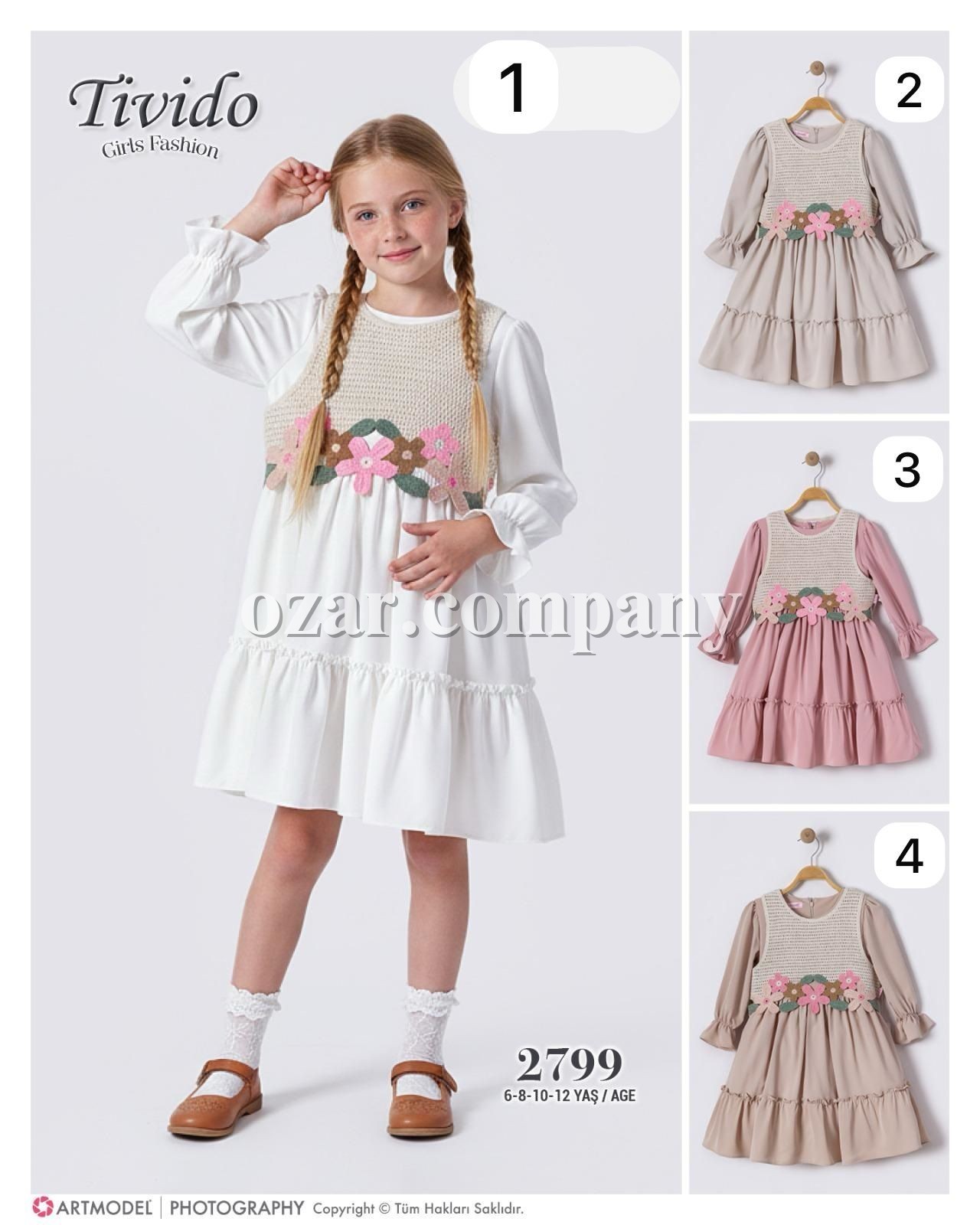 Платье Для Девочки Tivido (6-8-10-12лет)