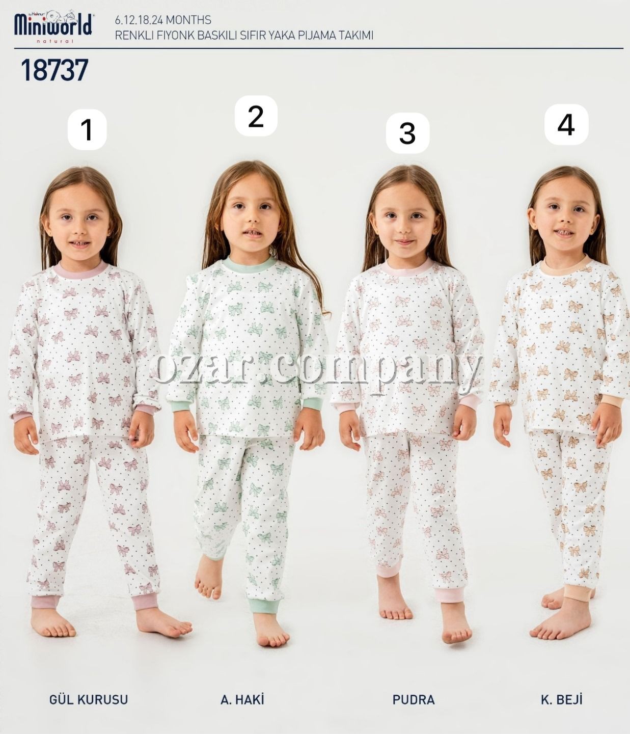 Пижама Для Девочки Miniworld (6-12-18-24мес.)