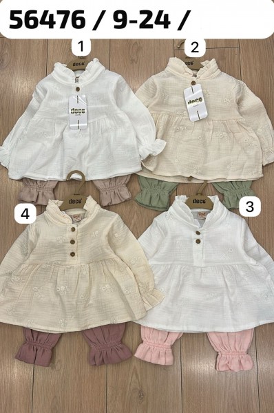 Муслиновый Костюм Для Девочки Deco (9-12-18-24мес.)