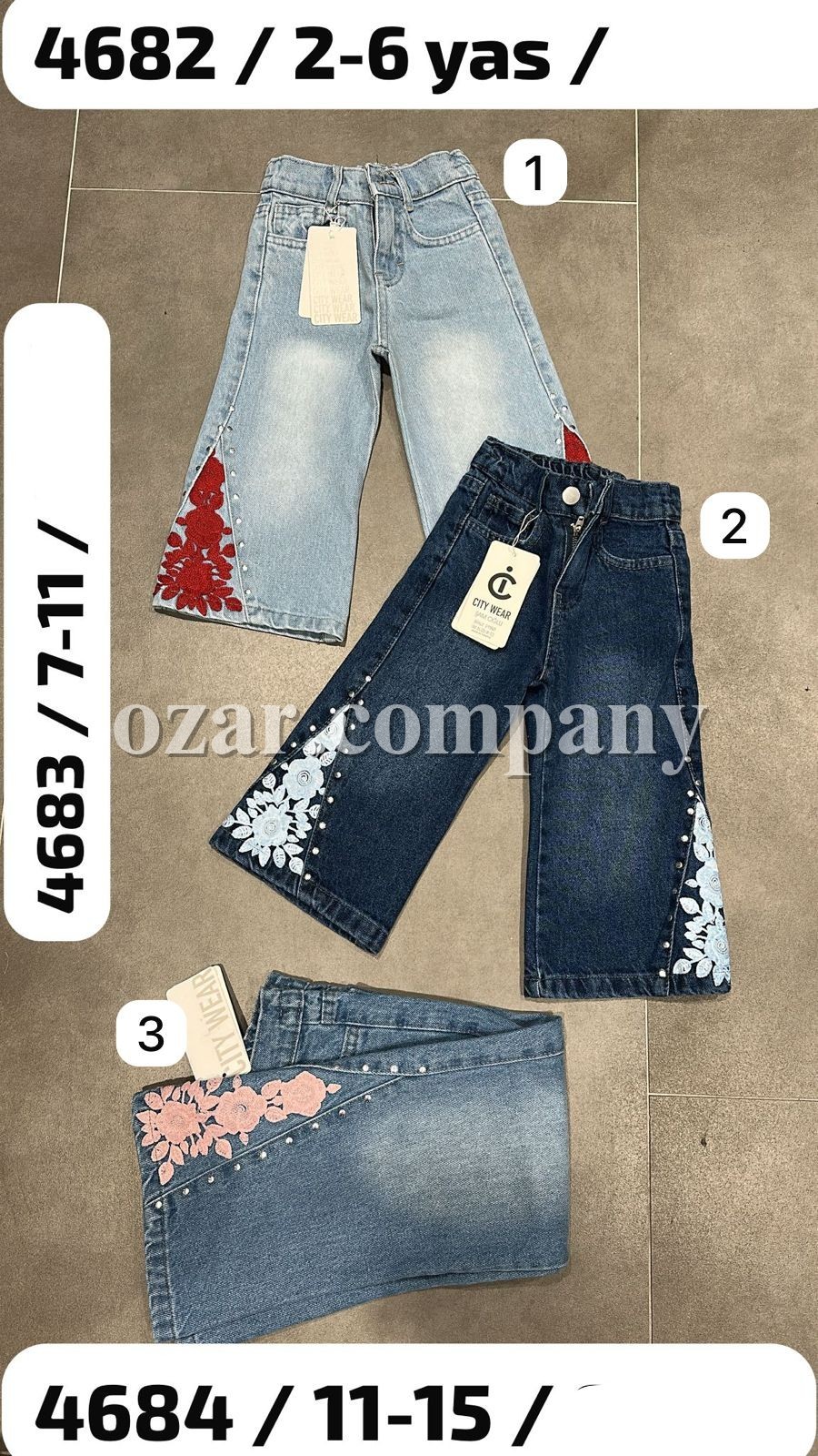 Джинсы Для Девочки City Wear (2-3-4-5-6лет) 