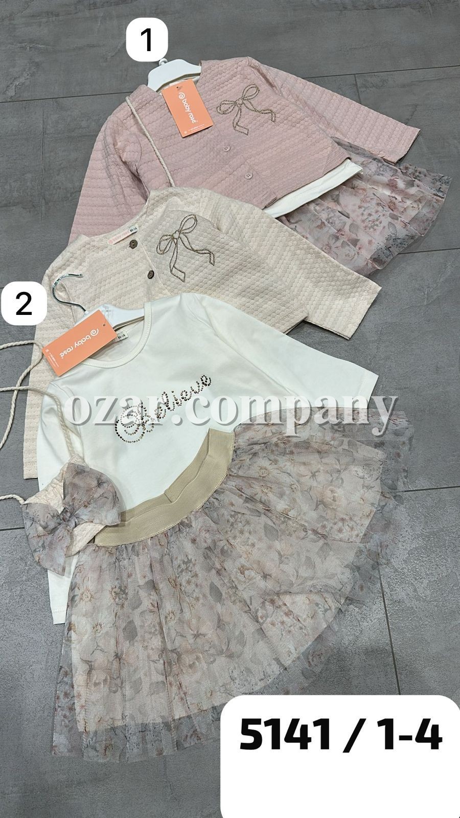 Костюм Тройка Для Девочки Baby Rose (1-2-3-4лет) 