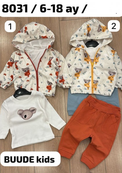 Костюм Тройка Для Новорождённых Buude Kids (6-9-12-18мес.)