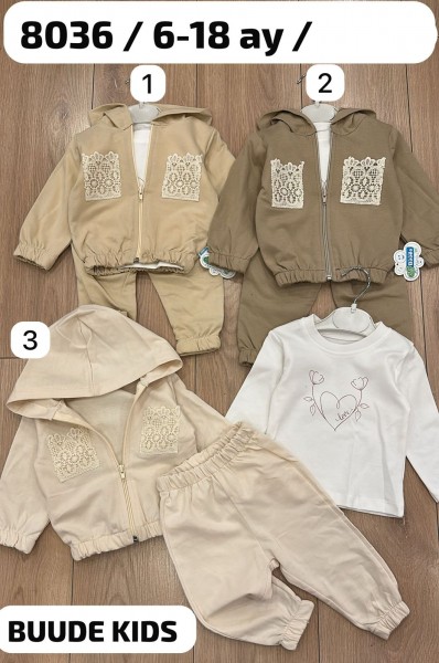 Костюм Тройка Для Девочки Buude Kids (6-9-12-18мес.)
