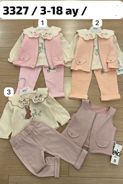 Костюм Тройка Для Девочки Elci (3-6/6-9/9-12/12-18мес.)