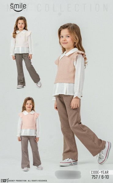 Костюм Тройка Для Девочки Smile (6-7-8-9-10лет)