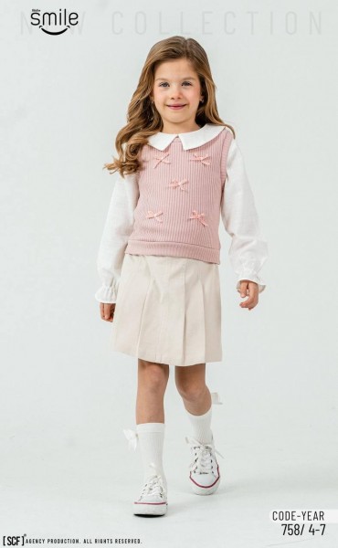 Костюм Тройка Для Девочки Smile (4-5-6-7-8лет) 