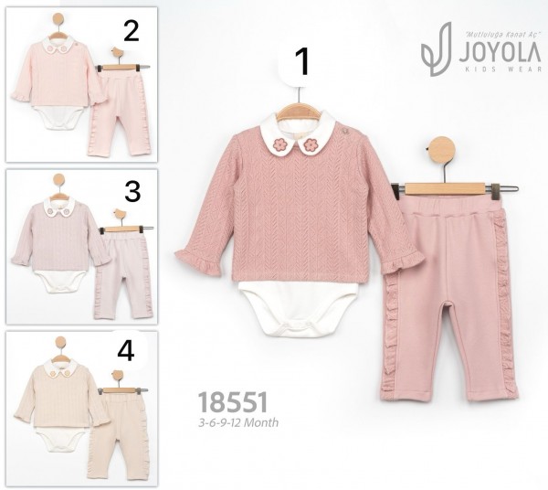 Костюм Тройка Для Девочки Joyola (3-6-9-12мес.)