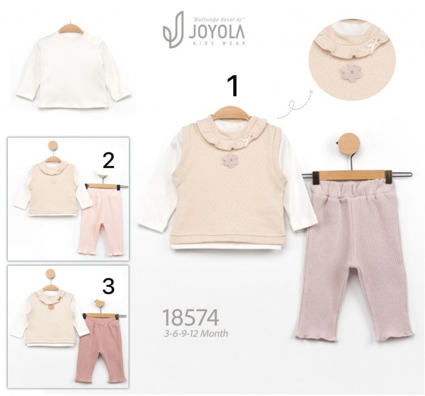 Костюм Тройка Для Девочки Joyola (3-6-9-12мес.)